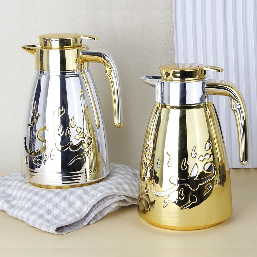 Manufacturer free sample hot cold water vacuum thermos tea arabic coffee pot dallah for sale with arabic characters WUJO