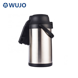 WUJO Pump Dispenser Large 304 Double Wall Airpot Hot Water Vacuum Flask Stainless Steel Tea Coffee Thermos