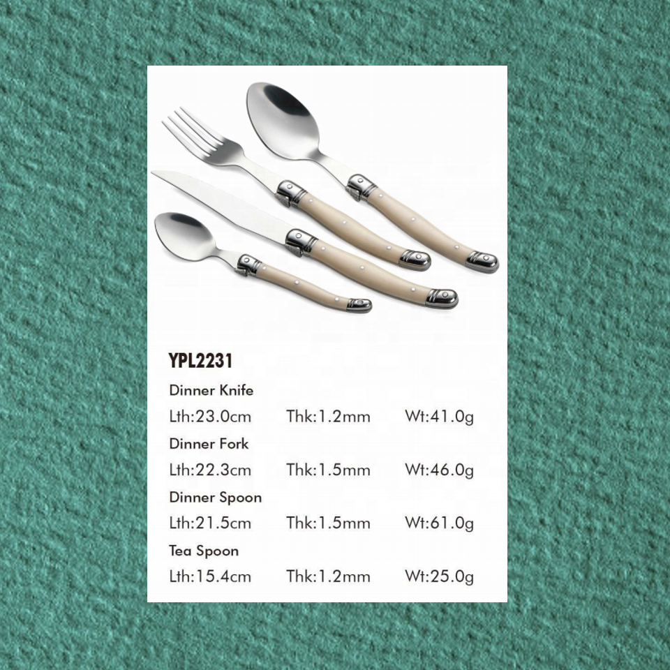 Magfrasco 2024 China New Arrival Elegant French Style Custom Logo Cutlery Stainless Steel Spoon and Fork Set