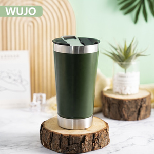 16oz Ice Beer Mugs Copo Termico Double Walled 304 Stainless Steel Vacuum Insulated Travel Mugs Beer Pint Cup With Bottle Opener