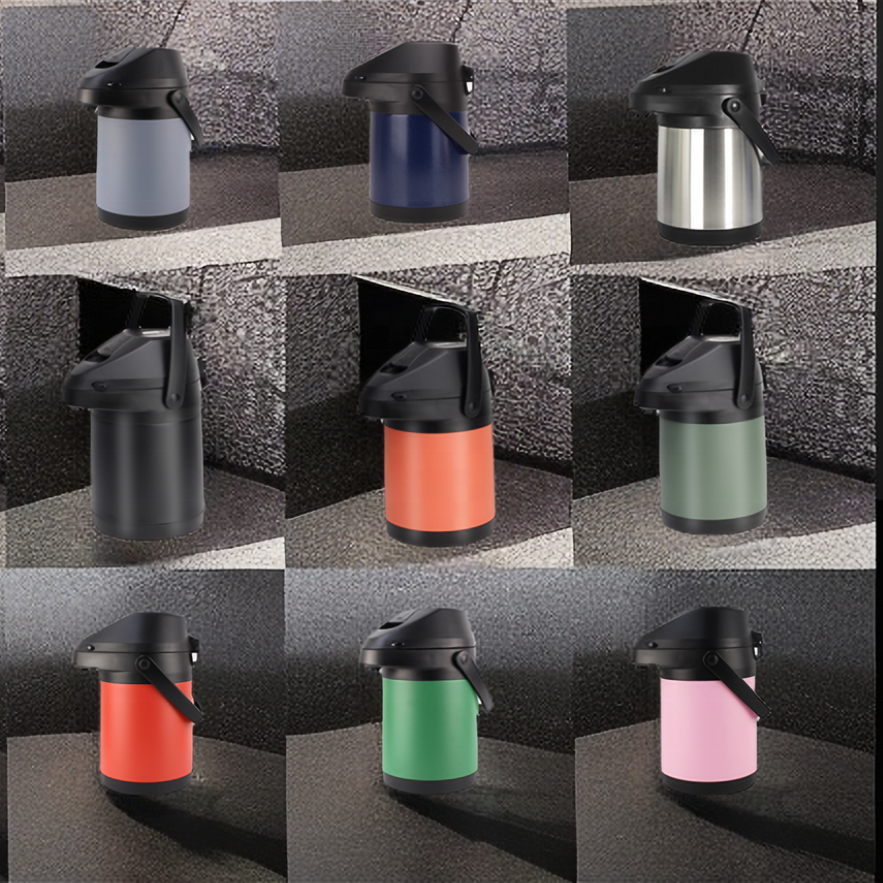 5L  3L 2.5L Black Double Wall Stainless Steel Coffee Thermos / Vacuum Flask / Airpot / Carafe