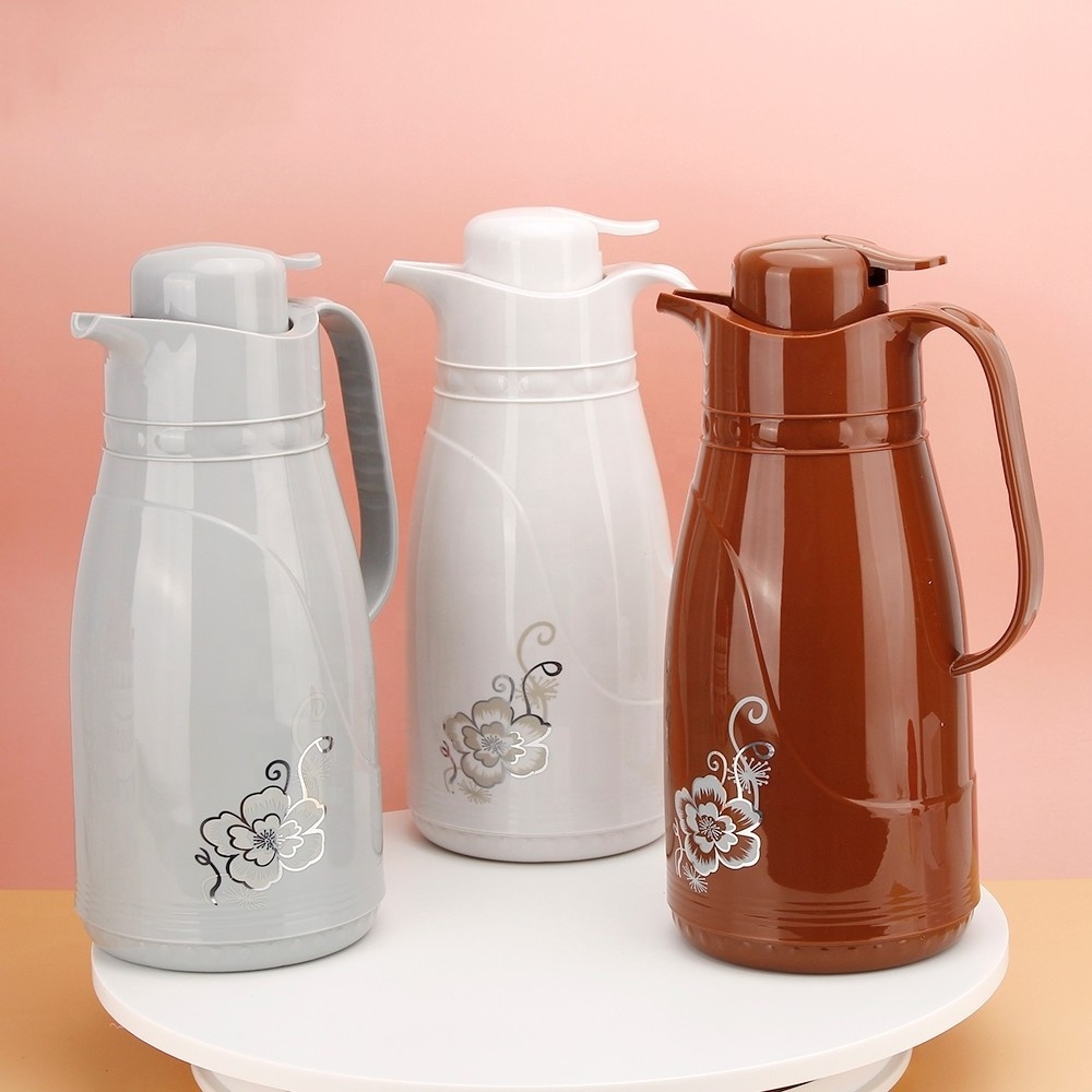 Free Sample Plastic 1L 1.9L Cheap Price Customized Insulated Vacuum Flask Arabic Moroccan Tea Pot for Country Home Kitchen