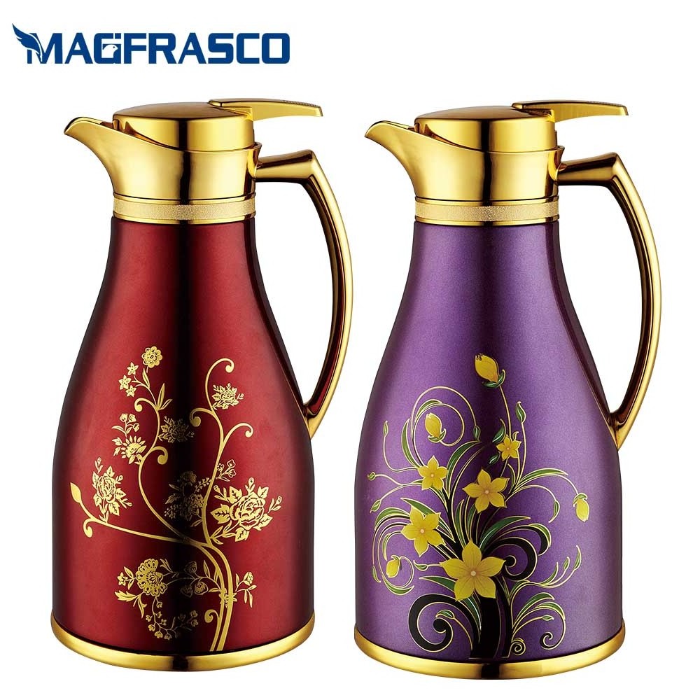 Best Selling High Quality Custom Best Insulated Thermal Vacuum Flask Arabic Coffee Thermos with Glass Refill