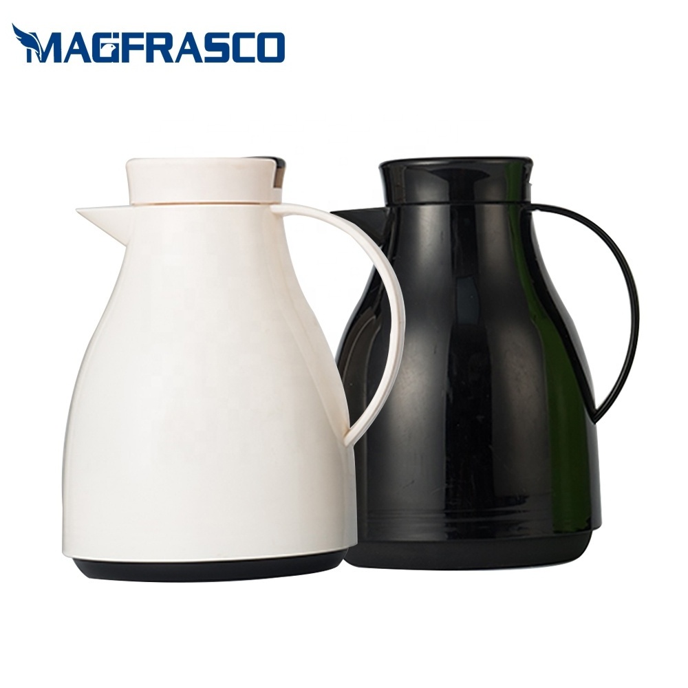 0.5L 1L 2L High Quality  White Black Pink Blue Glass Refill Tea Water Thermos Jug Flask Plastic Coffee Pot