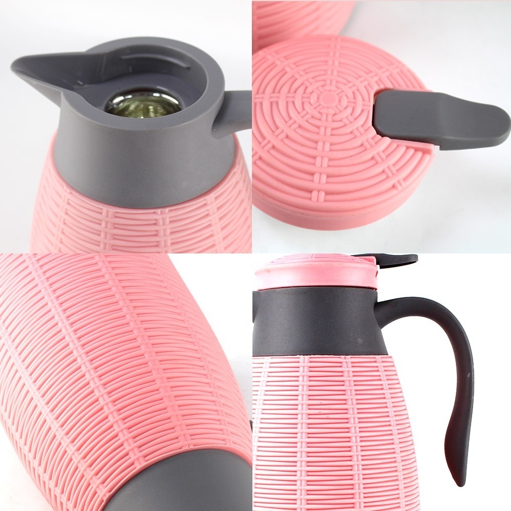 0.7L 1 liter vacuum flask glass inner rattan thermos thermal carafe