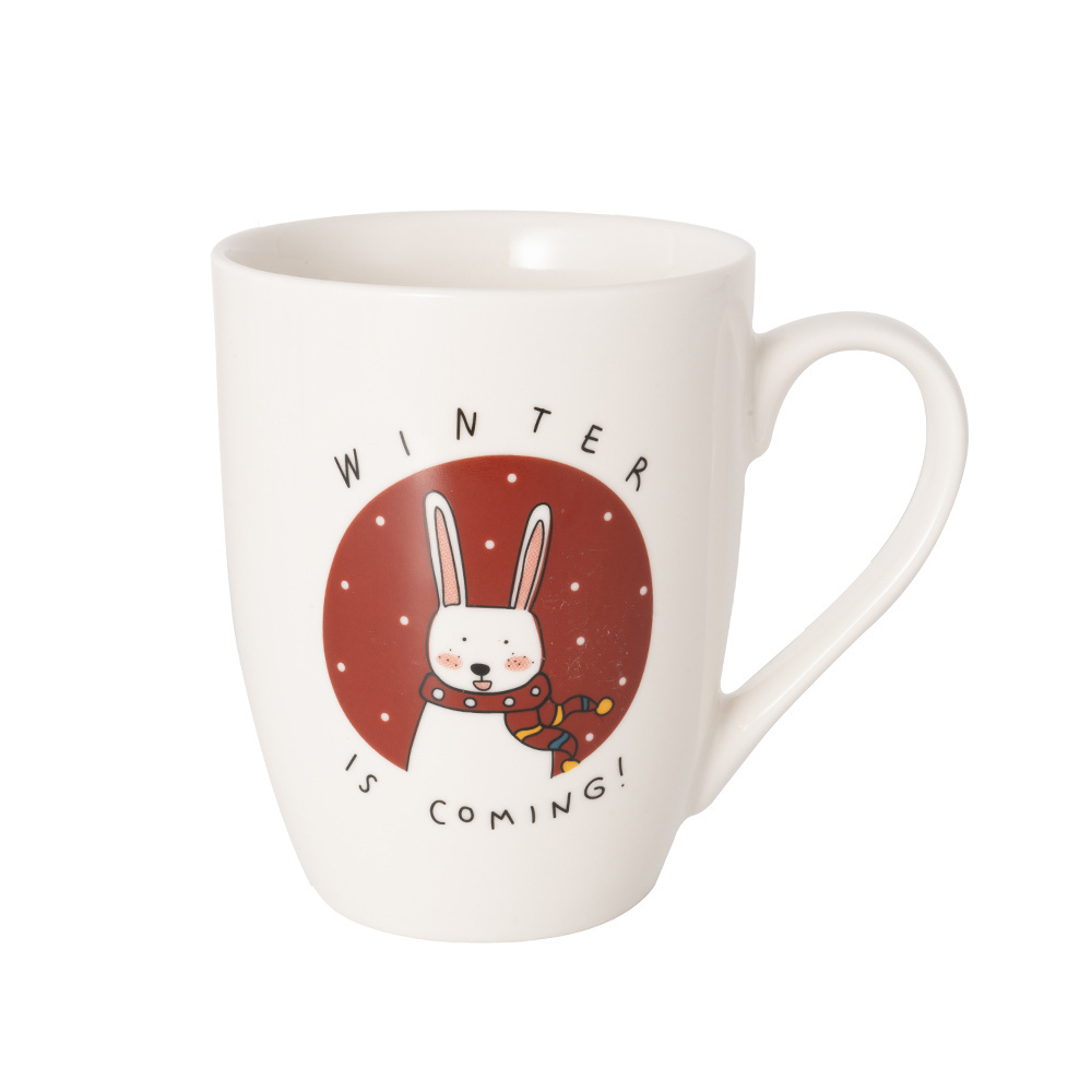 Hot Selling Christmas Design Ceramic Mug Cup Tazas De Cafe De Ceramic Taza Porcelana