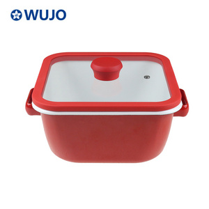 WUJO New Design Enamel Cooking Pot Cookware Sets 22cm Enamel Pot Casserole with Handle