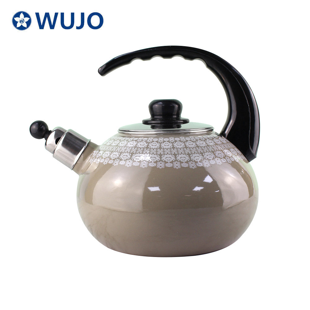 Enamel Porcelain Whistle Kettle Teapot 3L Enamel Stove Top Whistling Kettle