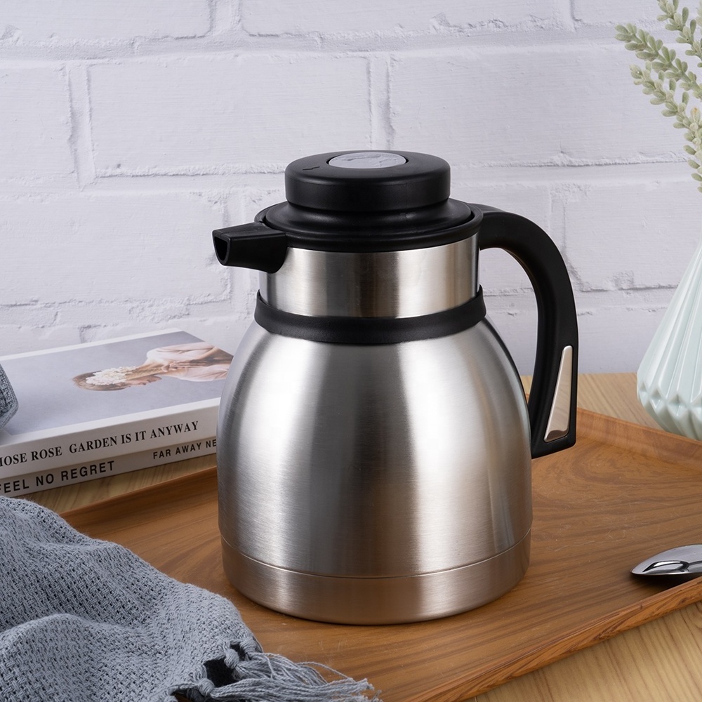 Multiple Capacities Stainless Steel Thermal Carafe Turkish Arabic Dallah Insulated Milk Jug Vacuum Kettle Thermos Coffee Pot