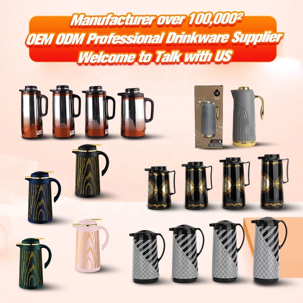 1L 1.3L 1.6L 1.9L Manufacturer Stainless Steel Body Glass Refill Inner Vacuum Flask Water Jug Thermal Carafe Coffee Pot