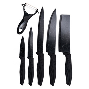 WUJO NEW ARRIVAL 2024 Hot Black Stainless Steel Knives Set Kitchen Chef Utility Fruit Paring Knife