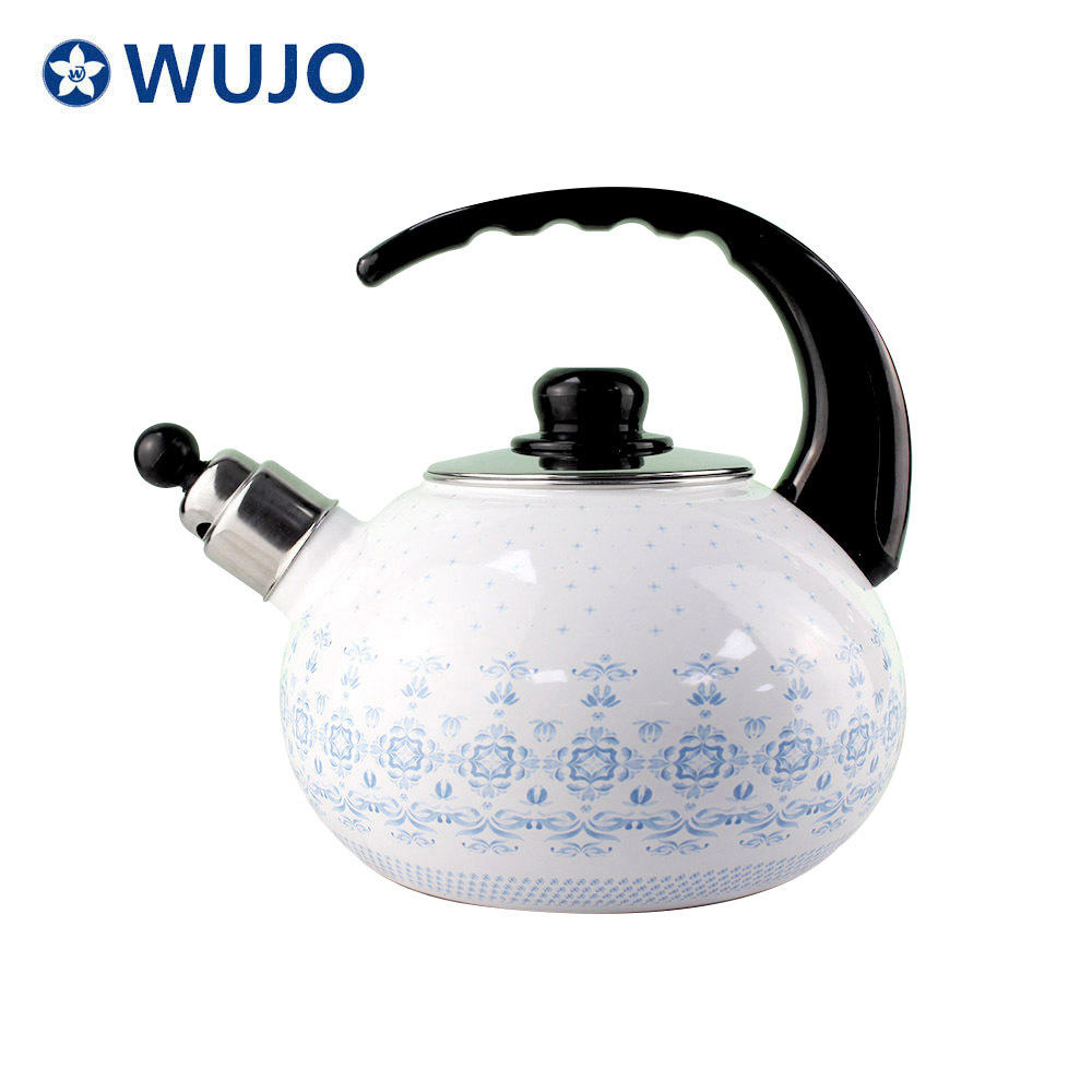 Enamel Porcelain Whistle Kettle Teapot 3L Enamel Stove Top Whistling Kettle