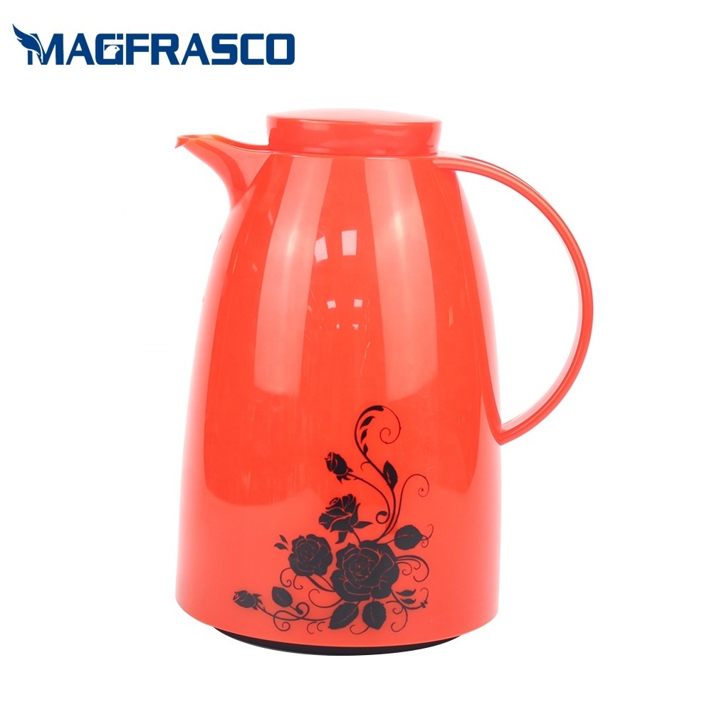 1.0L  popular customized coffee jug glass inner plastico termos vacuum flask thermal vacuum jug