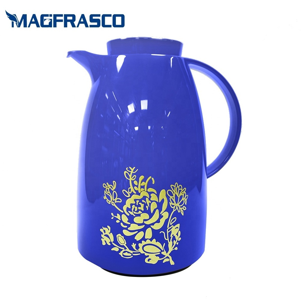 1.0L  popular customized coffee jug glass inner plastico termos vacuum flask thermal vacuum jug