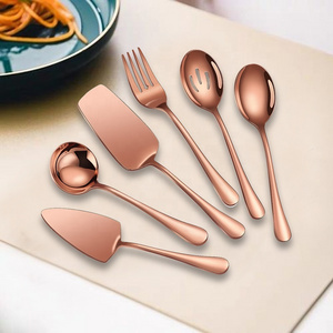 LFGB Eco Friendly Luxury Modern Europe American Style Cubiertos High Quality Rosa Gold 18 10 Stainless Steel Flatware