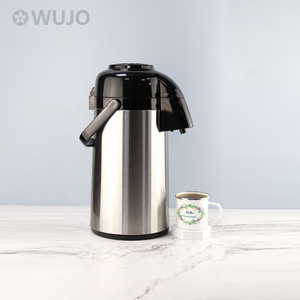 WUJO 3L Zojirushi Thermos Vacuum Thermal Coffee Glass Lined Airpot with Pump Dispenser