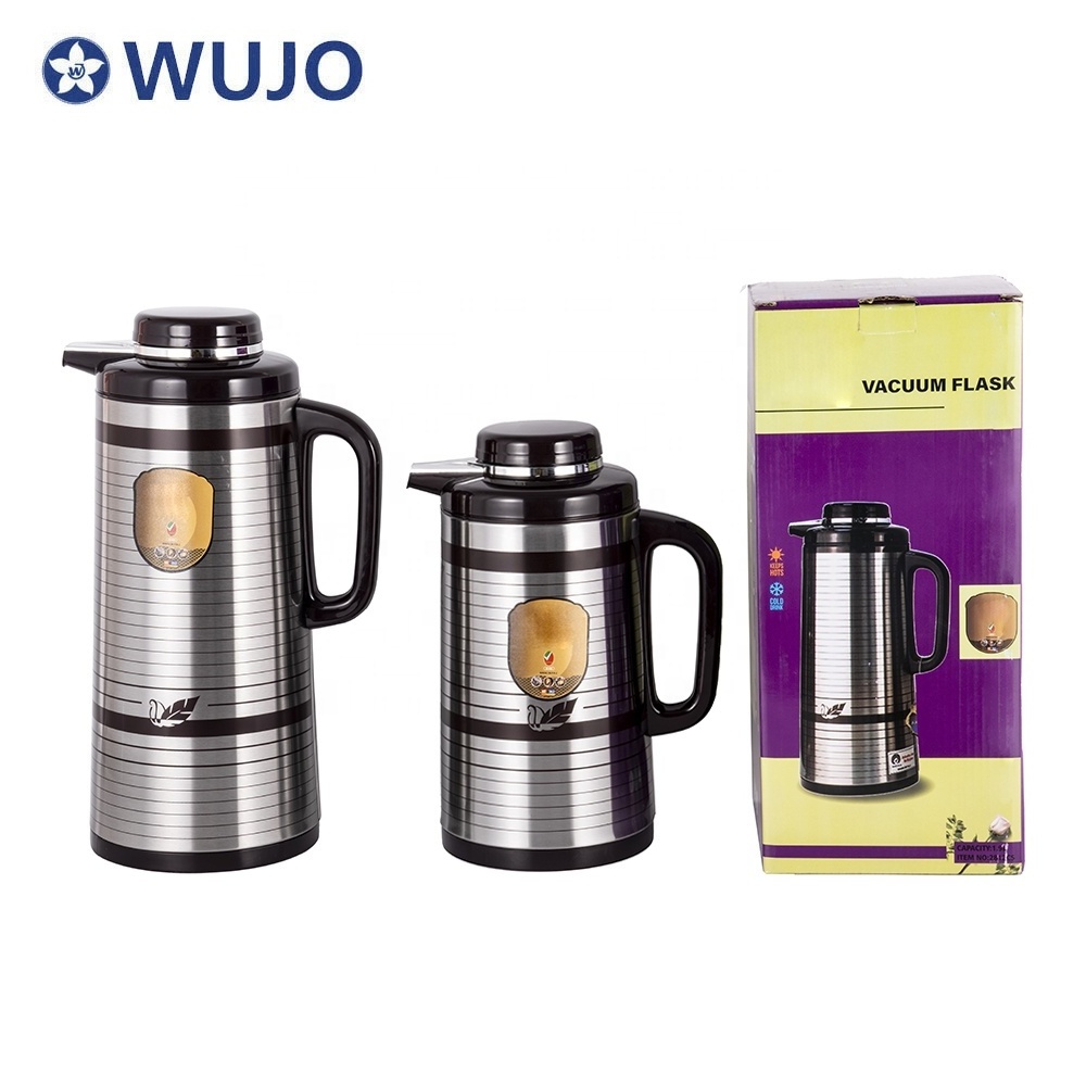 1L 1.3L 1.6L 1.9L Manufacturer Stainless Steel Body Glass Refill Inner Vacuum Flask Water Jug Thermal Carafe Coffee Pot