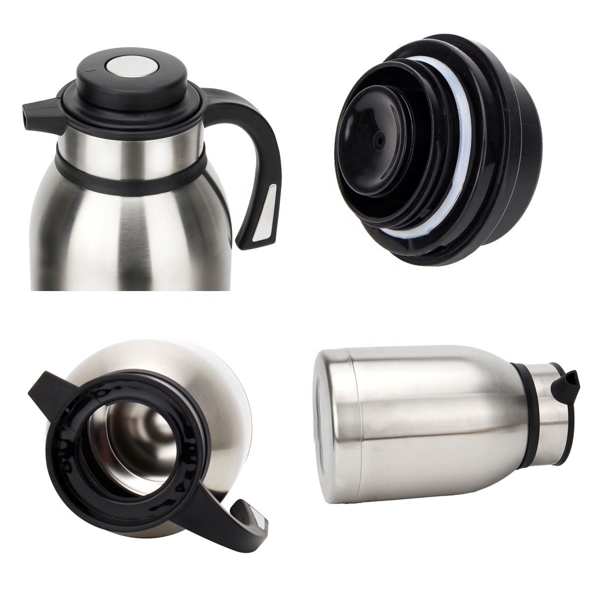 Multiple Capacities Stainless Steel Thermal Carafe Turkish Arabic Dallah Insulated Milk Jug Vacuum Kettle Thermos Coffee Pot