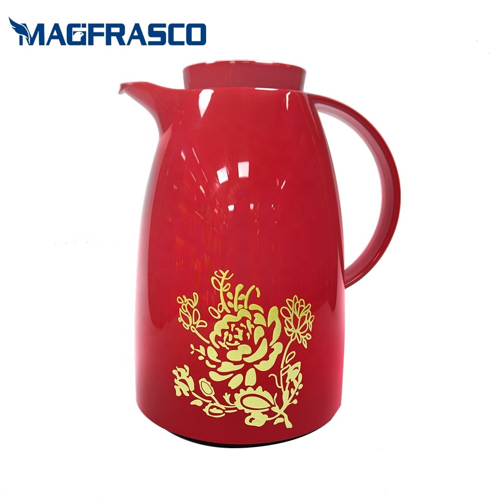 1.0L  popular customized coffee jug glass inner plastico termos vacuum flask thermal vacuum jug