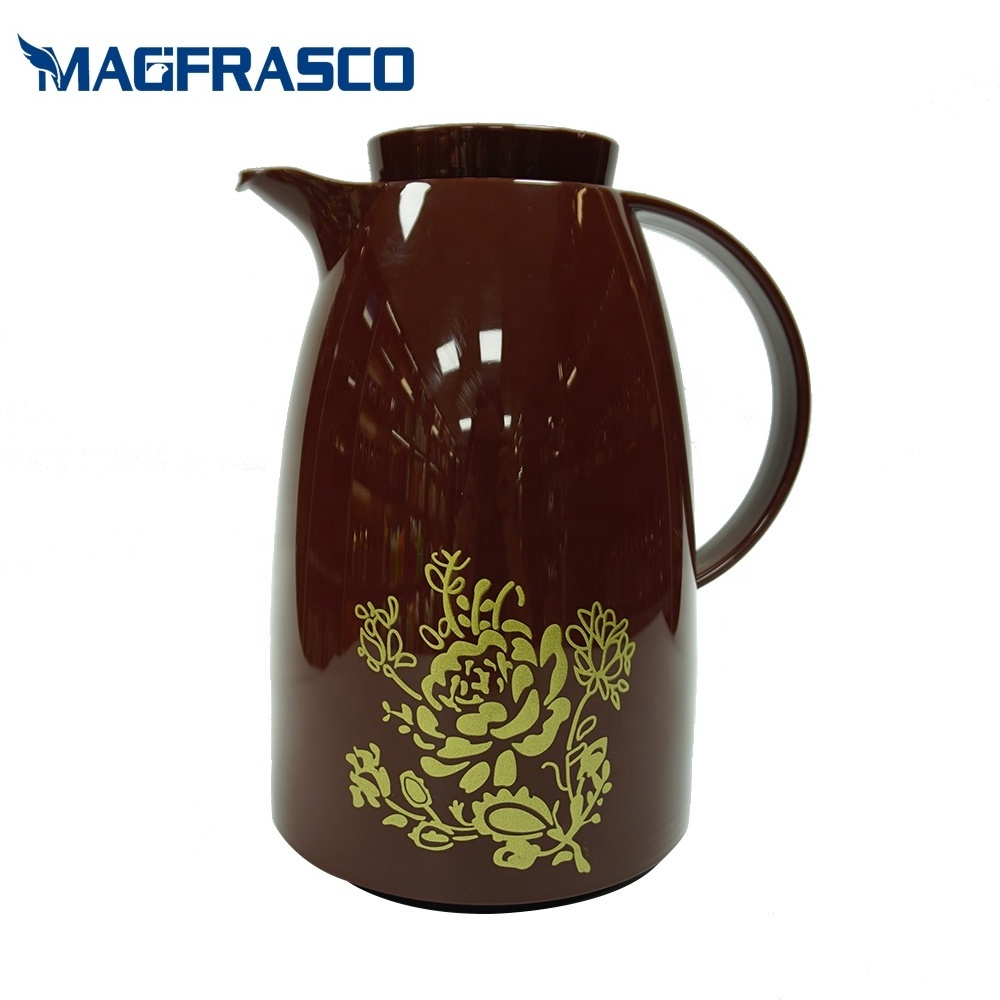 1.0L  popular customized coffee jug glass inner plastico termos vacuum flask thermal vacuum jug