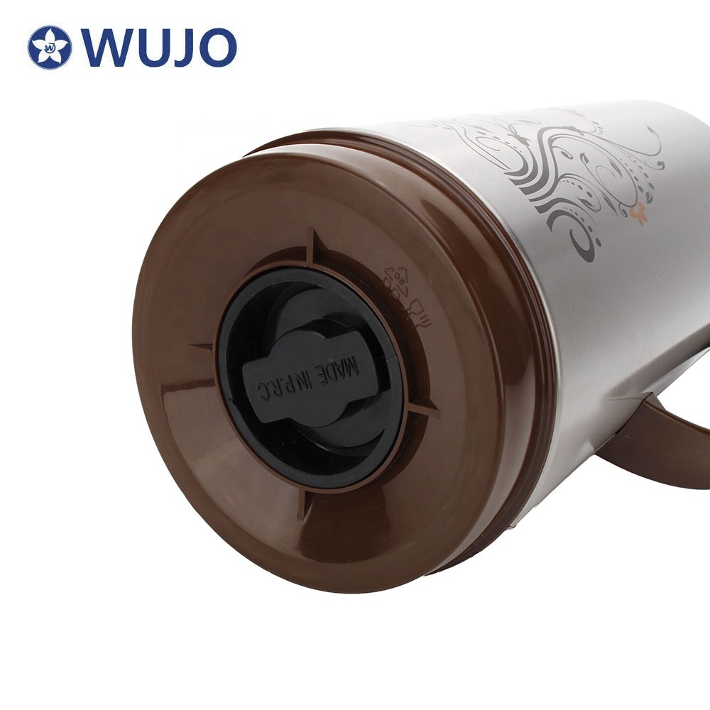 WUJO Afghanistan 2L hot water DUBAI SAUDI  insulated vacuum thermal coffee pot / vacuum jug / thermos  with Glass Refill