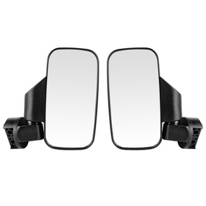 ATV UTV Side Mirrors with 1.75" -2" Roll Bar Cage UTV Mirrors 360 Degree Adjustable SXS Mirrors for Polaris RZR Kawasaki Yamaha