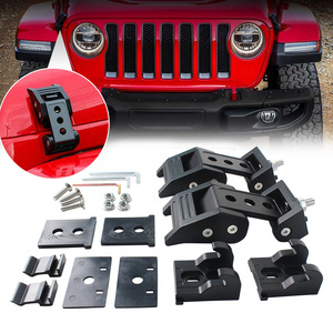 WUKMA Accessories aluminum Lock Hood Latch Catch Fit For Jeep Wrangler JK JKU 2007-2017