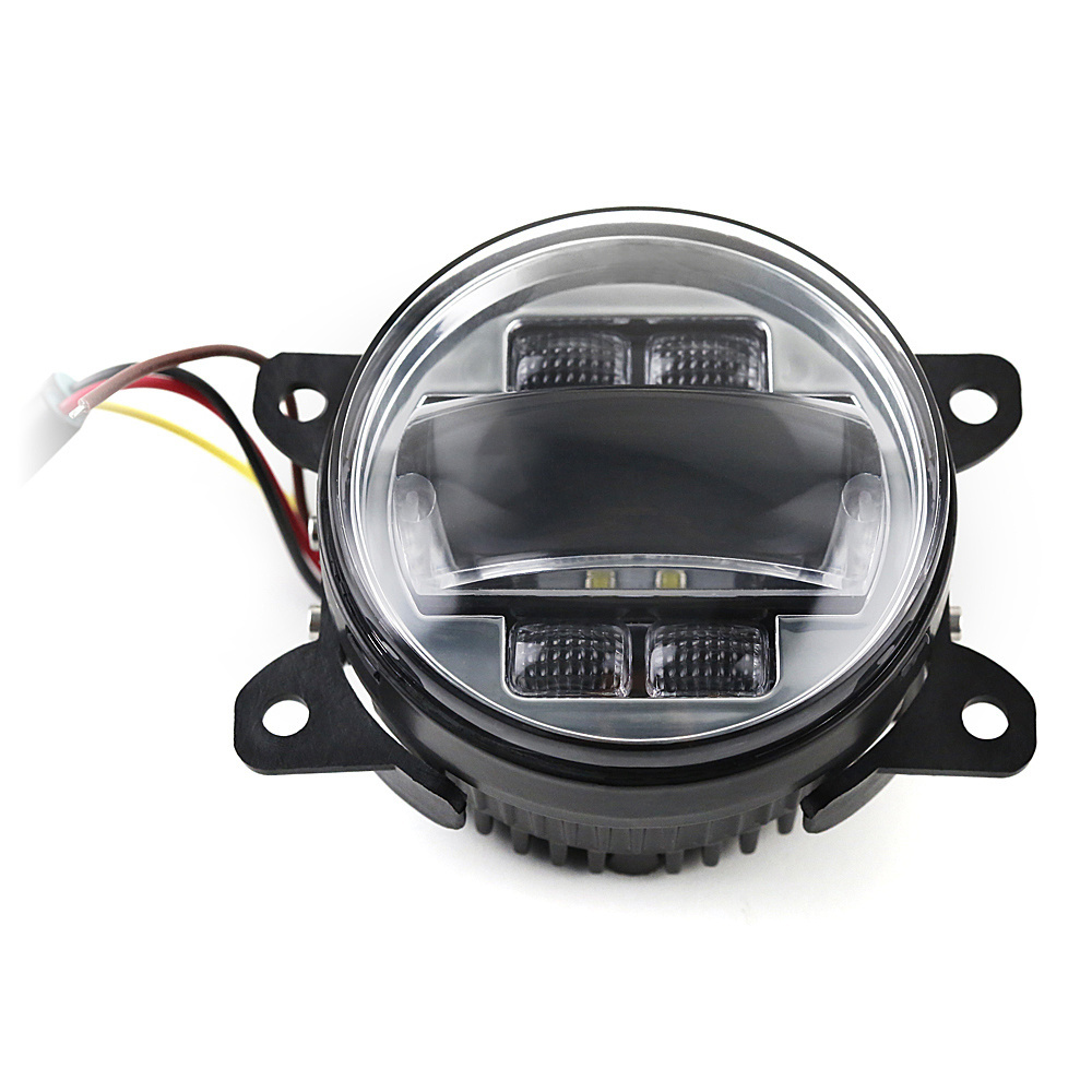 Car Accessories 20w Led Fog Light Driving Lamps with White DRL Amber Turn Signal