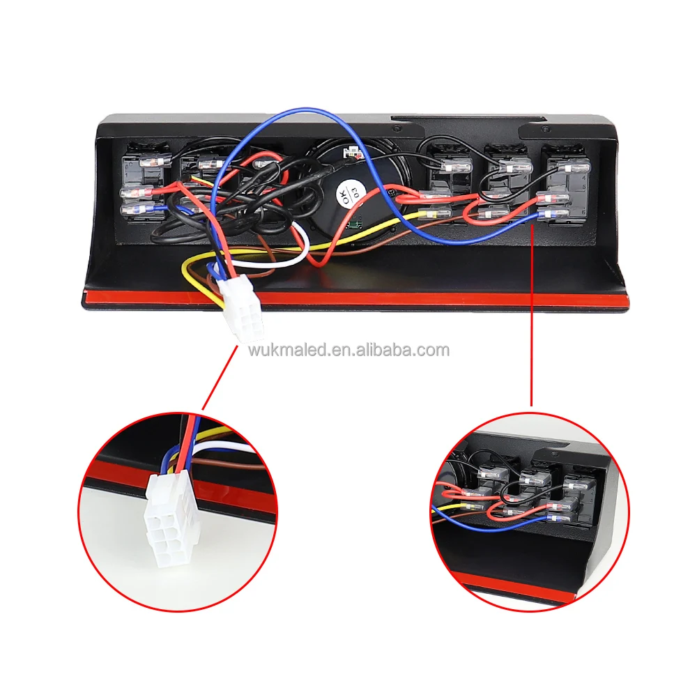 Waterproof Truck Marine Boat QC3.0 USB Charge Aluminum 6 Gang Boat Rocker Switch 12V Car Marine Switch Panel Led Switch Panel