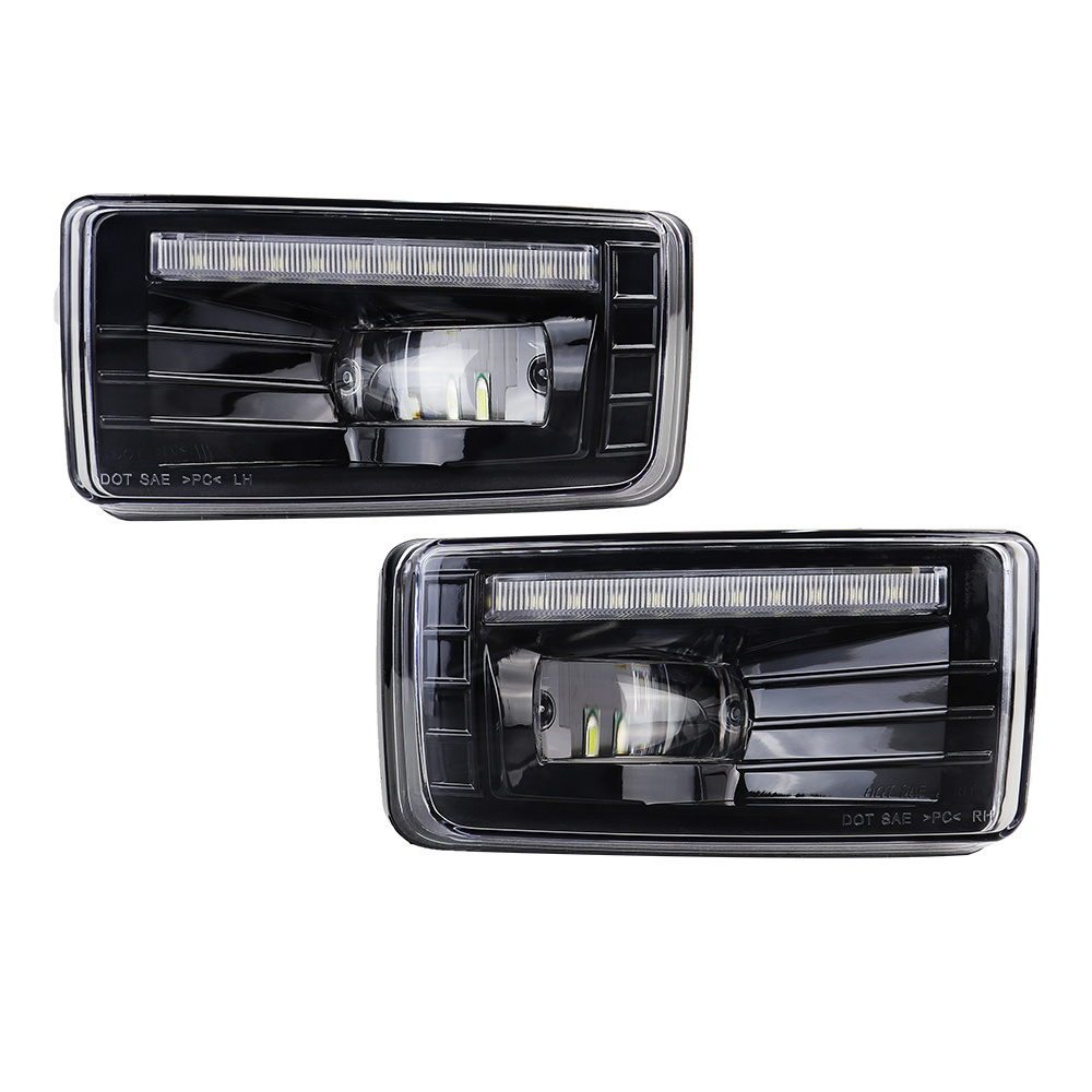 Fit For Chevy Silverado 1500 2500 3500 HD Tahoe Cadillac Escalade LED Fog Light DRL Front Bumper Lamps