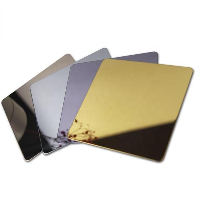 Cold rolled stainless steel sheet 304 gold mirror finish stainless steel plate plat ss sheet and coils