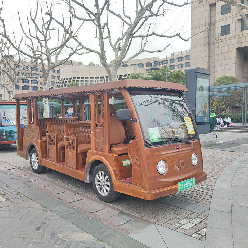 Cheap sightseeing shuttle buggy with low price manufacturer of 11 seat electric sightseeing vehicles