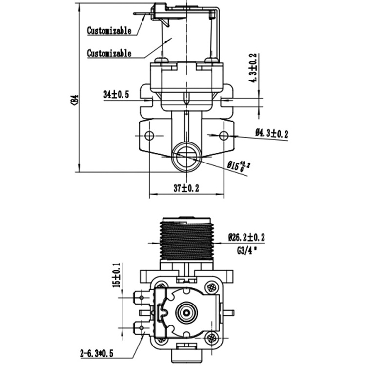 Ivory valve body washing machine floating automatic water level control valve