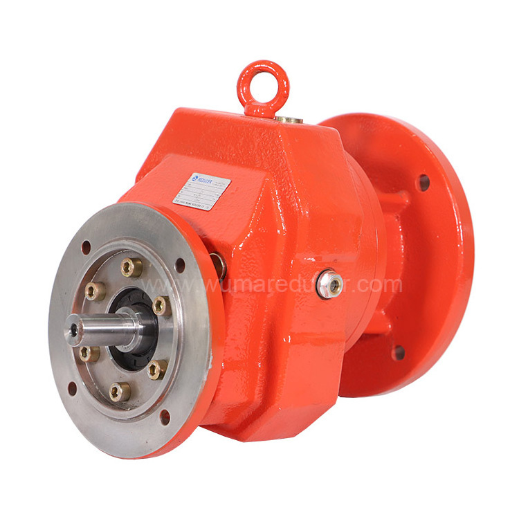 Top Quality Low Speed R57 Inline Speed Reducer Transmission Device Helical Gearbox