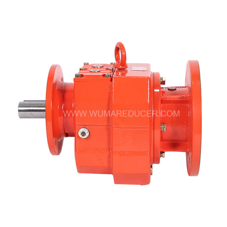 High Input 1400rpm RV Series Speed Reducer Flange Mounted Inline Helical Gearbox