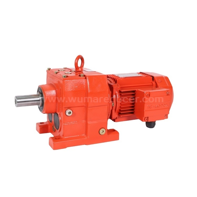 Top Quality Low Speed R57 Inline Speed Reducer Transmission Device Helical Gearbox