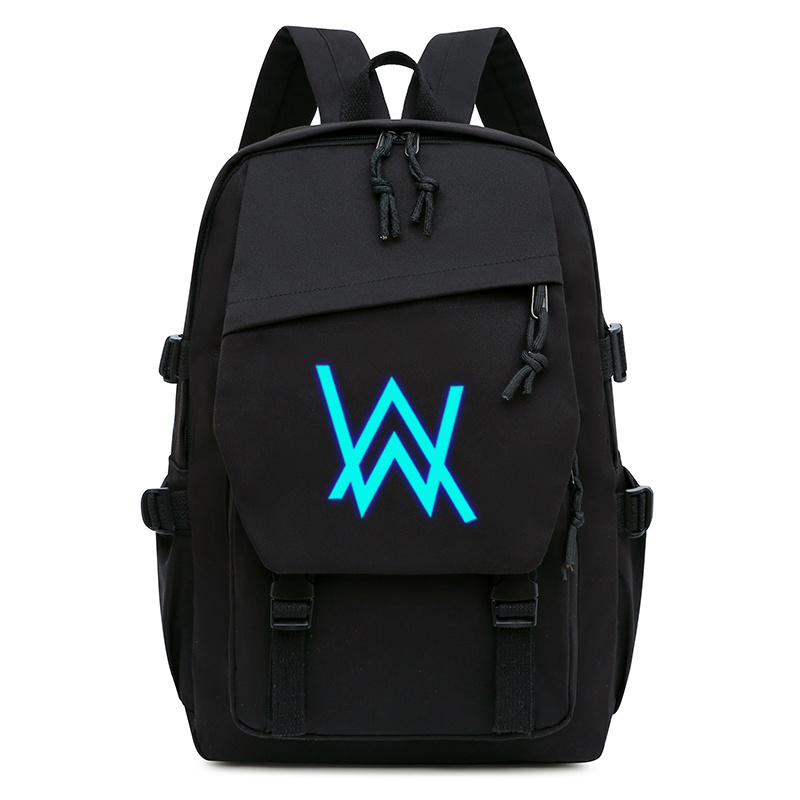 School bag With Glow In The Dark  geometric luminous backpack School Bag Custom Boys Sports Anti Theft Mens USB   Mochilas pack