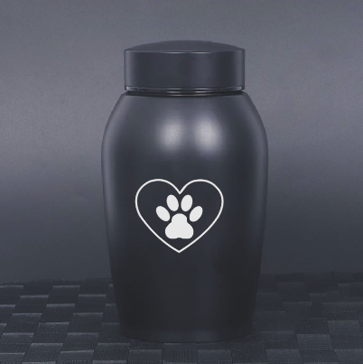 Hot Sell Printed Air Tight Stainless Steel Pet Cremation Urn Cat Dog Memorial Urn for Ashes