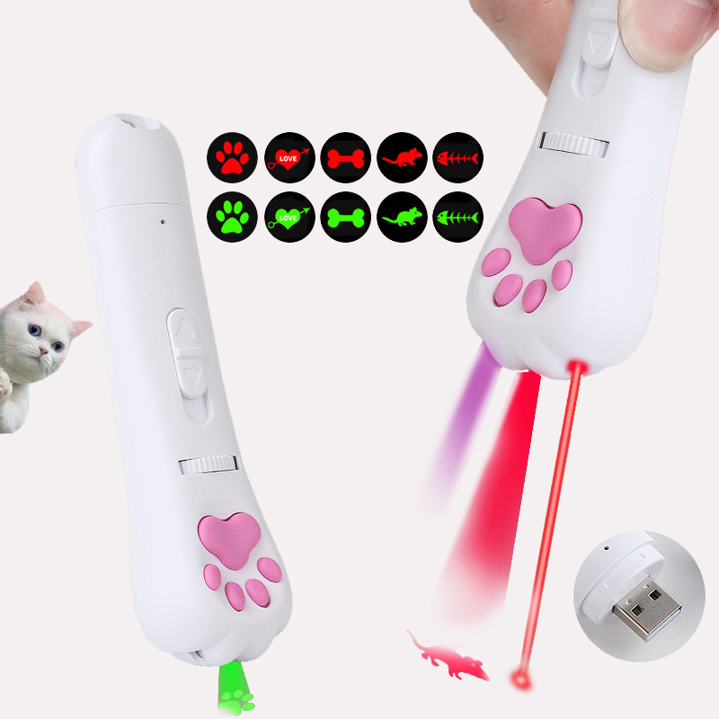 Perfect Quality Colorful Multi-pattern Laser Cat Toy Automatic Infrared Cat Laser Toy Interactive Laser Pointer For Cats