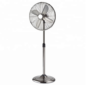 Chrome Metal 16 inch Oscillation retro metal blade pedestal fan