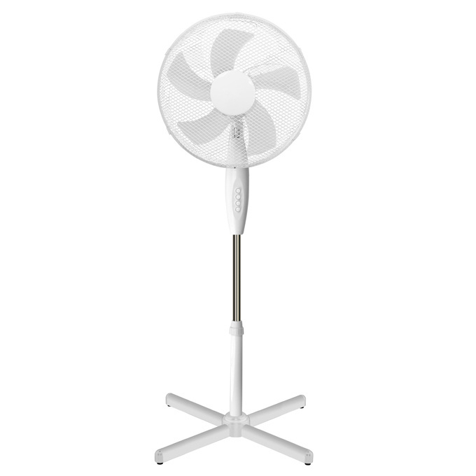 Electric Oscillating Stand Fan 16 Inch 50 Plastic Color Box OEM Floor 50W Household Air Cooling Fan Free Spare Parts 3 Speed 220