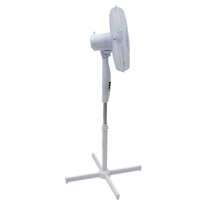 Electric Oscillating Stand Fan 16 Inch 50 Plastic Color Box OEM Floor 50W Household Air Cooling Fan Free Spare Parts 3 Speed 220