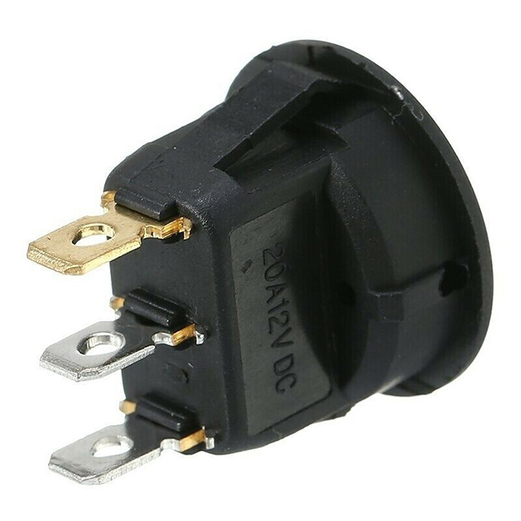 3 Pin Round On Off Switch 12v Mini Rocker Switch With Led Light