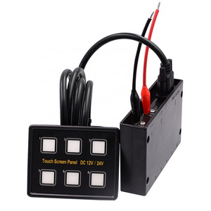 IP66 6 Bit 12 Volt Waterproof Marine,Motor Homes Touch Screen Light 12v Touch Switch Panel Switch