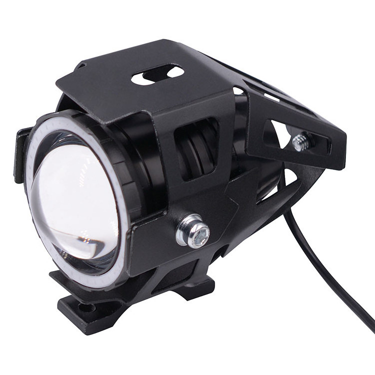 Motorbike Spotlight Flashing High Low Beam LED Fog Light Mini U7 Led Angel Eye Lights For Motorcycle