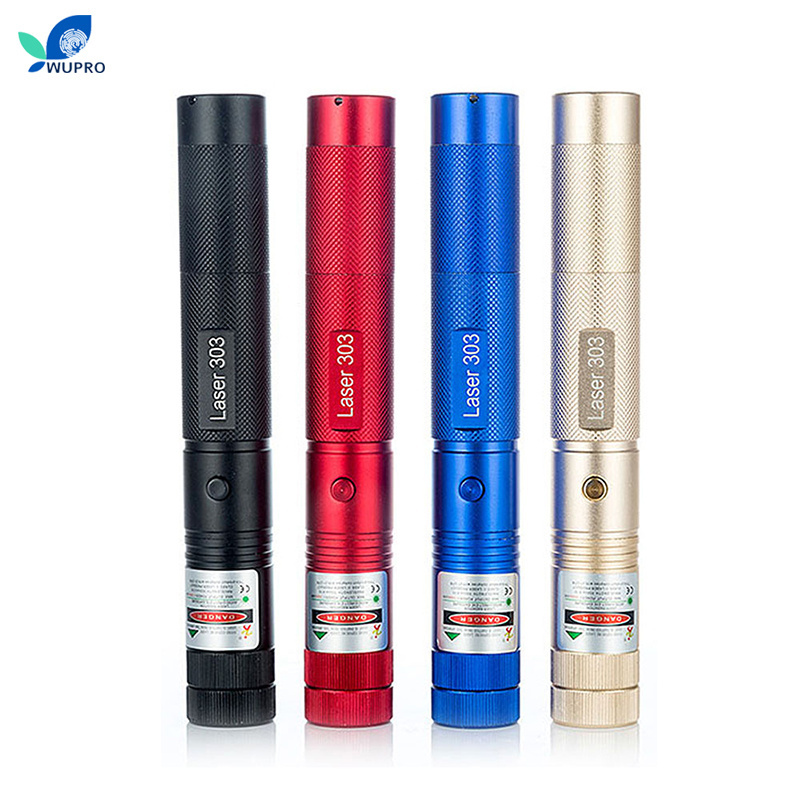 Wupro 303 laser pointer with USB powerful green blue red light  flashlights laser pen pointer