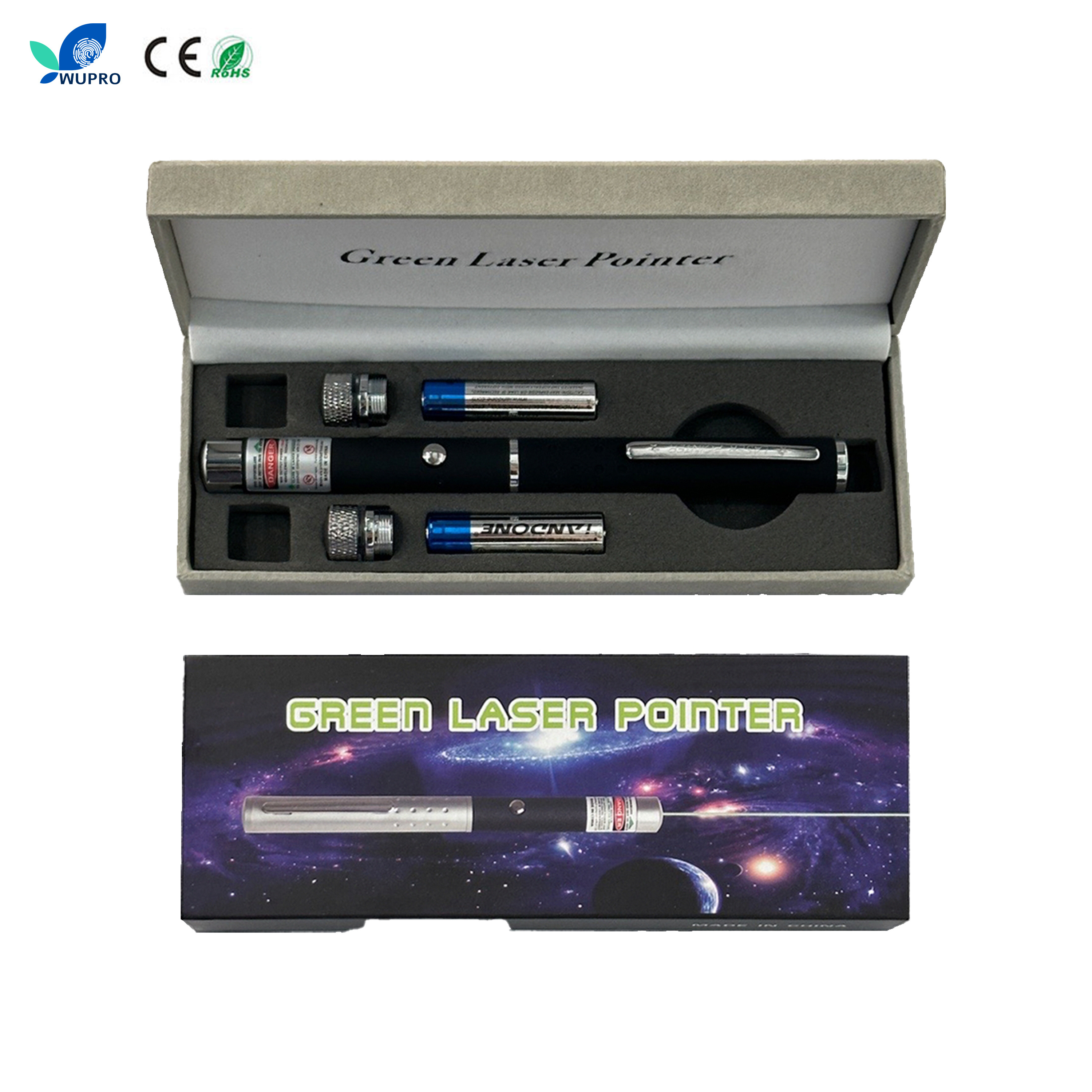 [Gift Box] Hot Selling Wupro 101 Laser Pointer Green Blue Red Light Lazer Pen Cat Play Powerful Laser Pointer