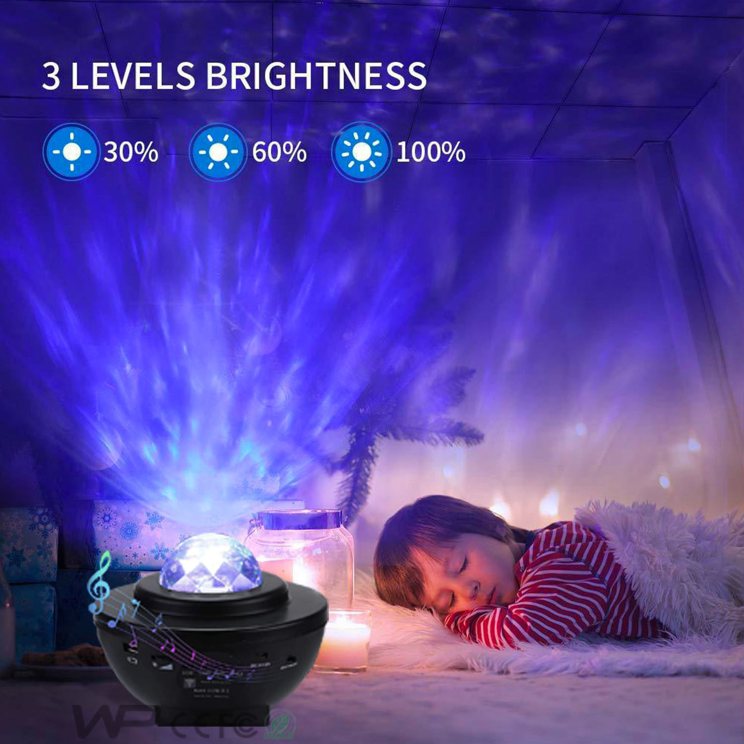 [Drop shipping available]Wupro baby star projector night light 5v dc star starry galaxy projector space galaxy projector