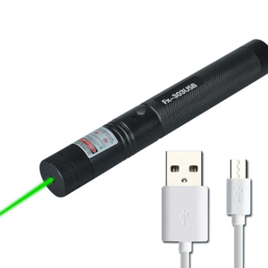 Wupro 303 laser pointer with USB powerful green blue red light  flashlights laser pen pointer