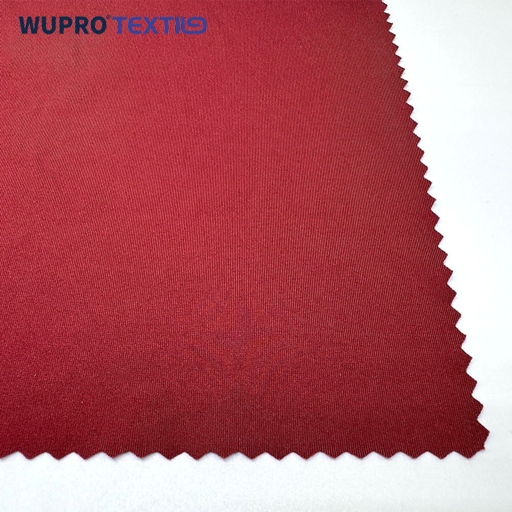 Soft feeling red 80% Nylon 20% spandex 140gsm  knitted micro nylon elastic spandex fabric